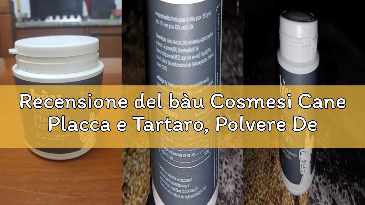 Recensione del bàu Cosmesi Cane Placca e Tartaro, Polvere Denti Cane Appetibile, Integratore Natural