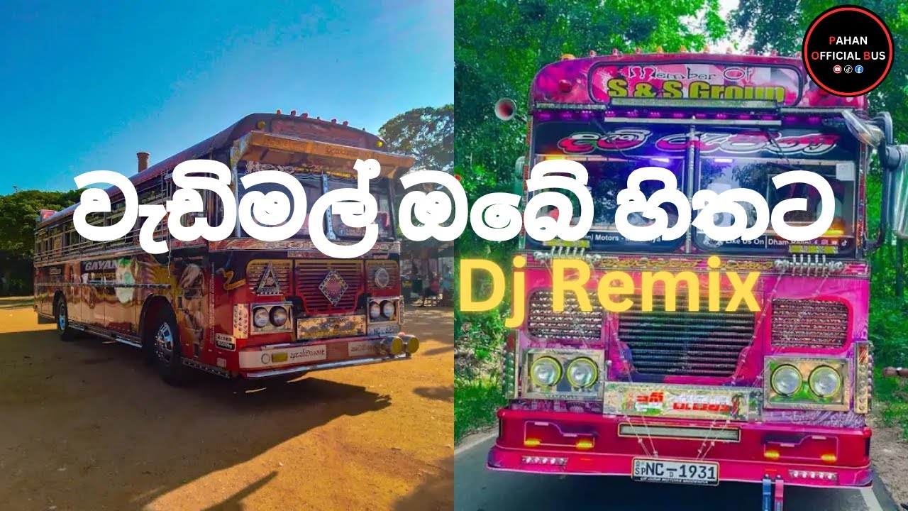 Wadimal Obe Hithata Dj Remix | Bus Dj Remix @PAHAN_OFFICIAL_BUS