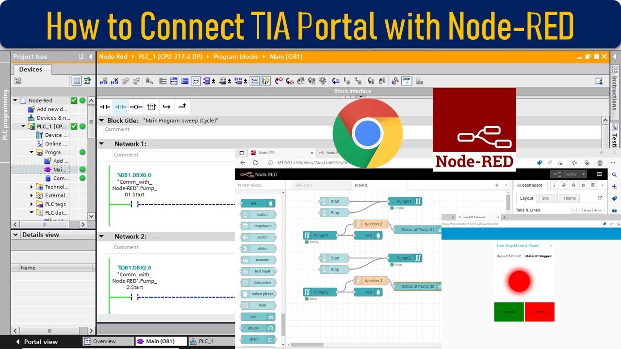 How to connect TIA Portal with Node-RED | Part 1 | Simens PLC | IOT Solution | SCADA | Automation
