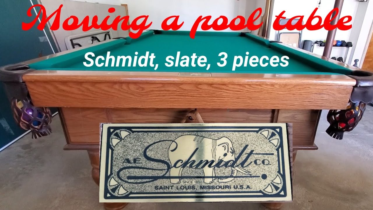 Moving a pool table, 3 piece slate, AE Schmidt