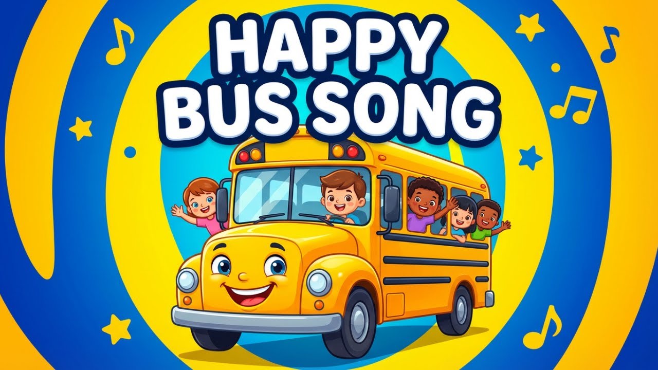 Happy Colorful School Bus Song 🚍🌈 | Learn Colors, Counting & Actions | Fun Nursery Rhymes  Kids USA