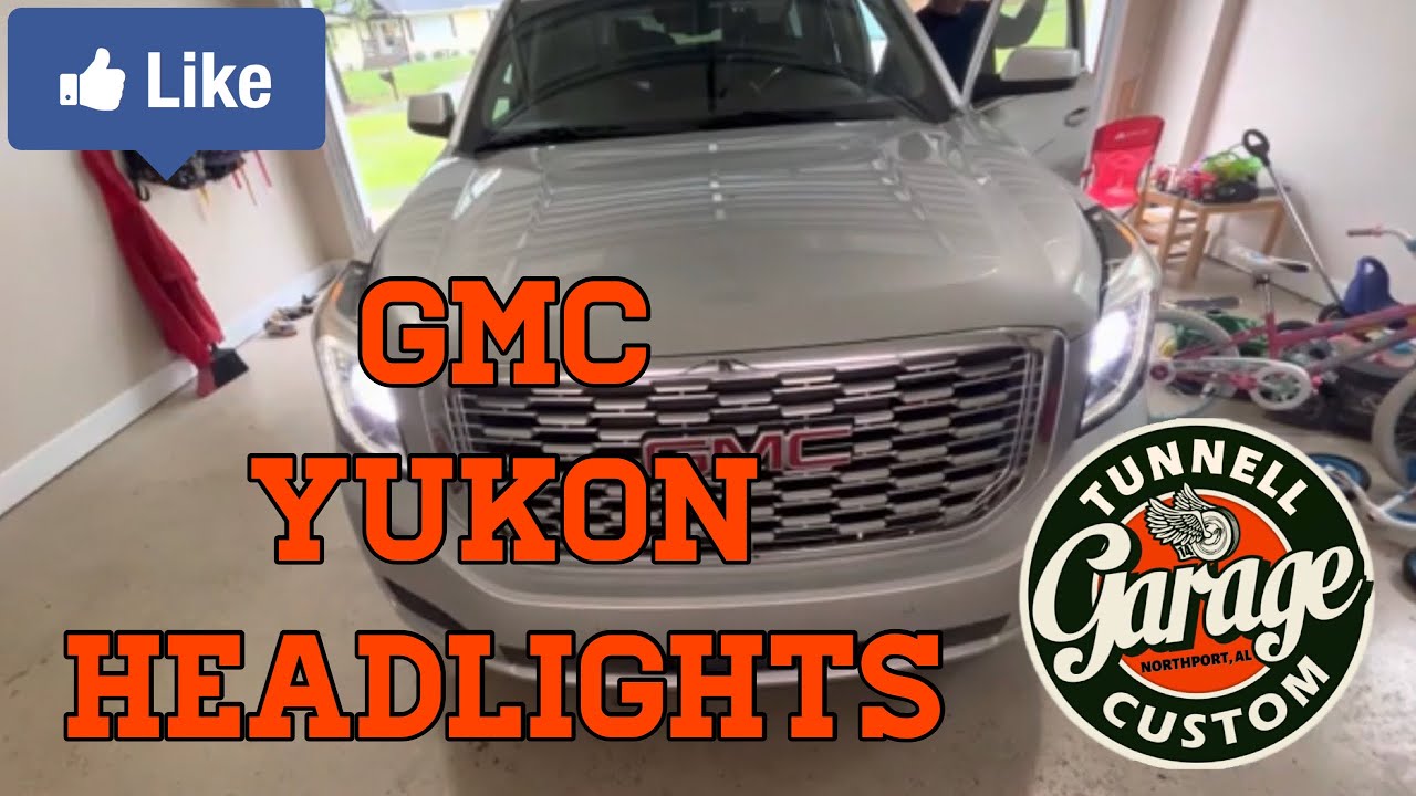 Как заменить лампы в фарах GMC Yukon (2018)
