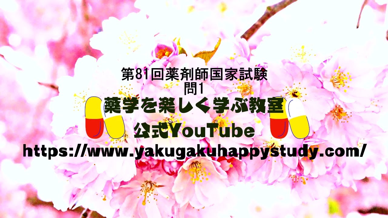 第81回薬剤師国家試験　問1