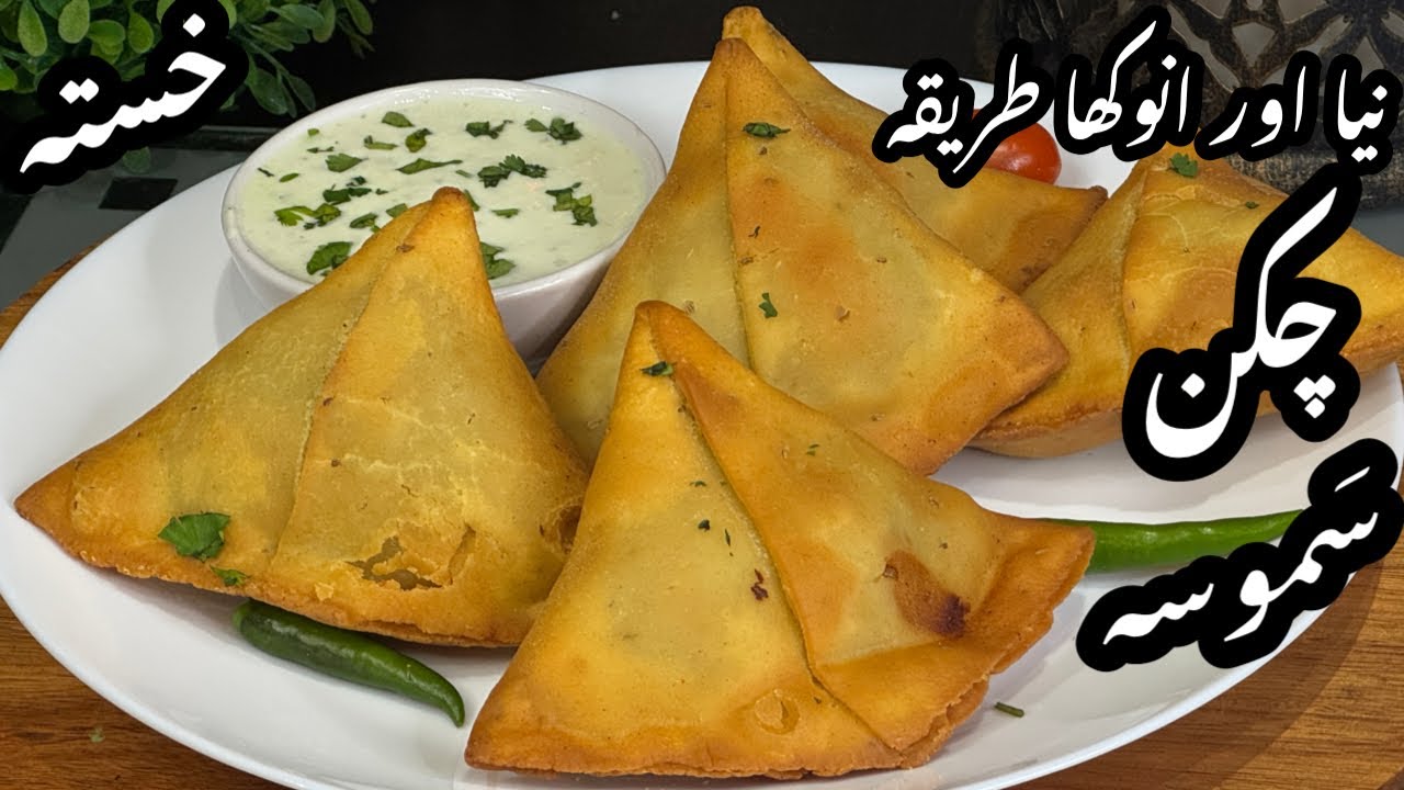 Khasta Samosa Recipe | Ramzan Special Crispy Chicken Samosa Recipe | Chicken vegetable Samosa Recipe