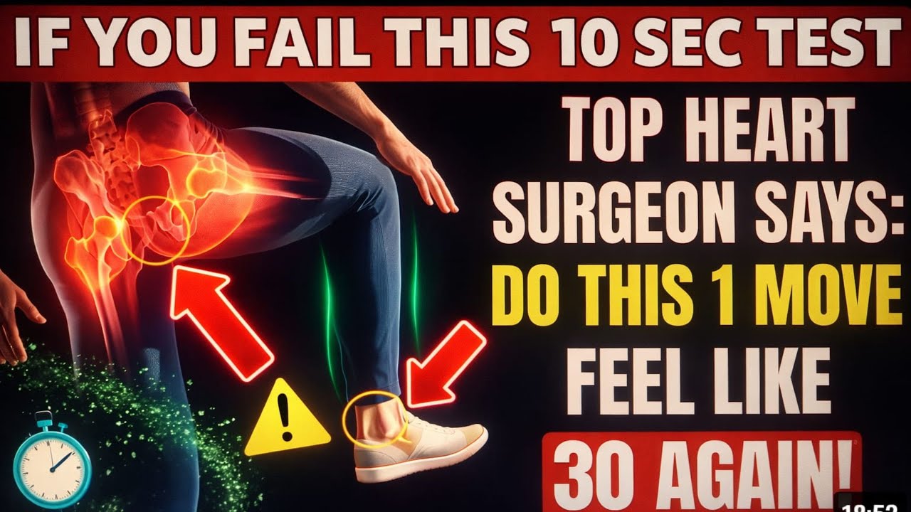 Over 75? FAIL THE 10-SECOND TEST? Only ONE Exercise Needed After 75 | Senior Health Tips