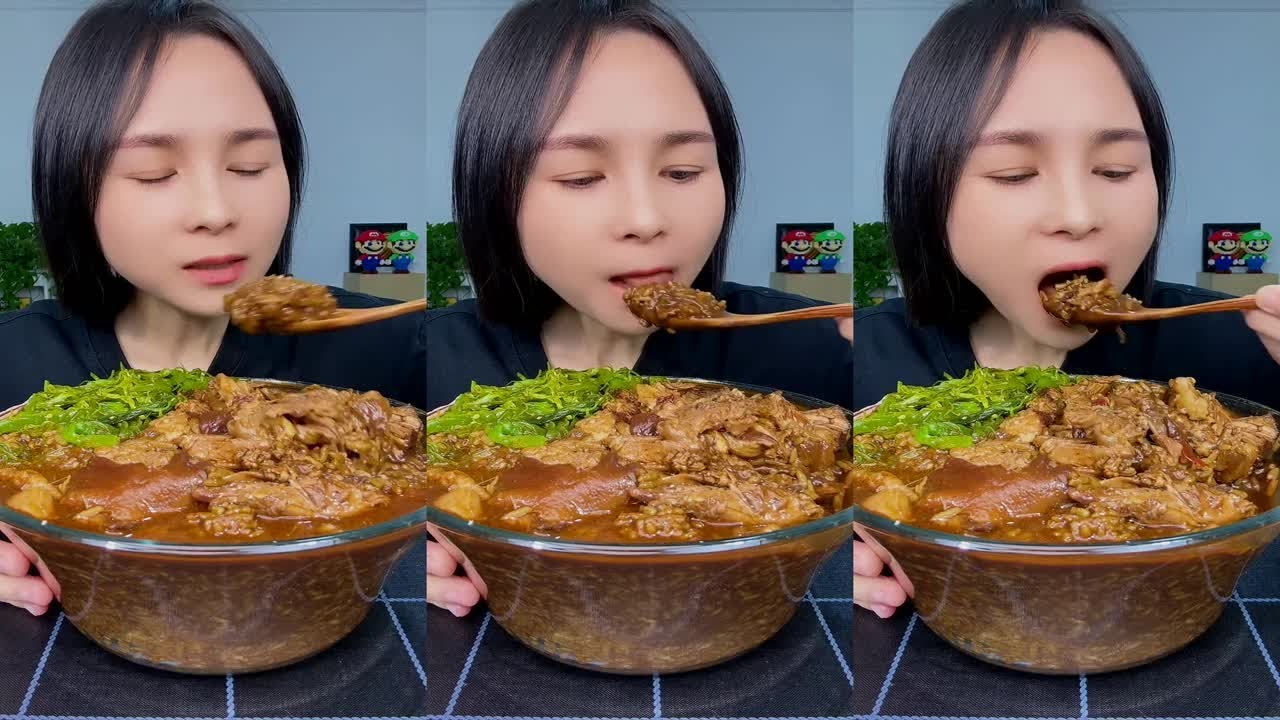 SPICY MUTTON CURRY, HUGE SPICY QUAIL EGG CURRY, RICE, SPINACH, SALAD MUKBANG ASMR EATING SHOW ||