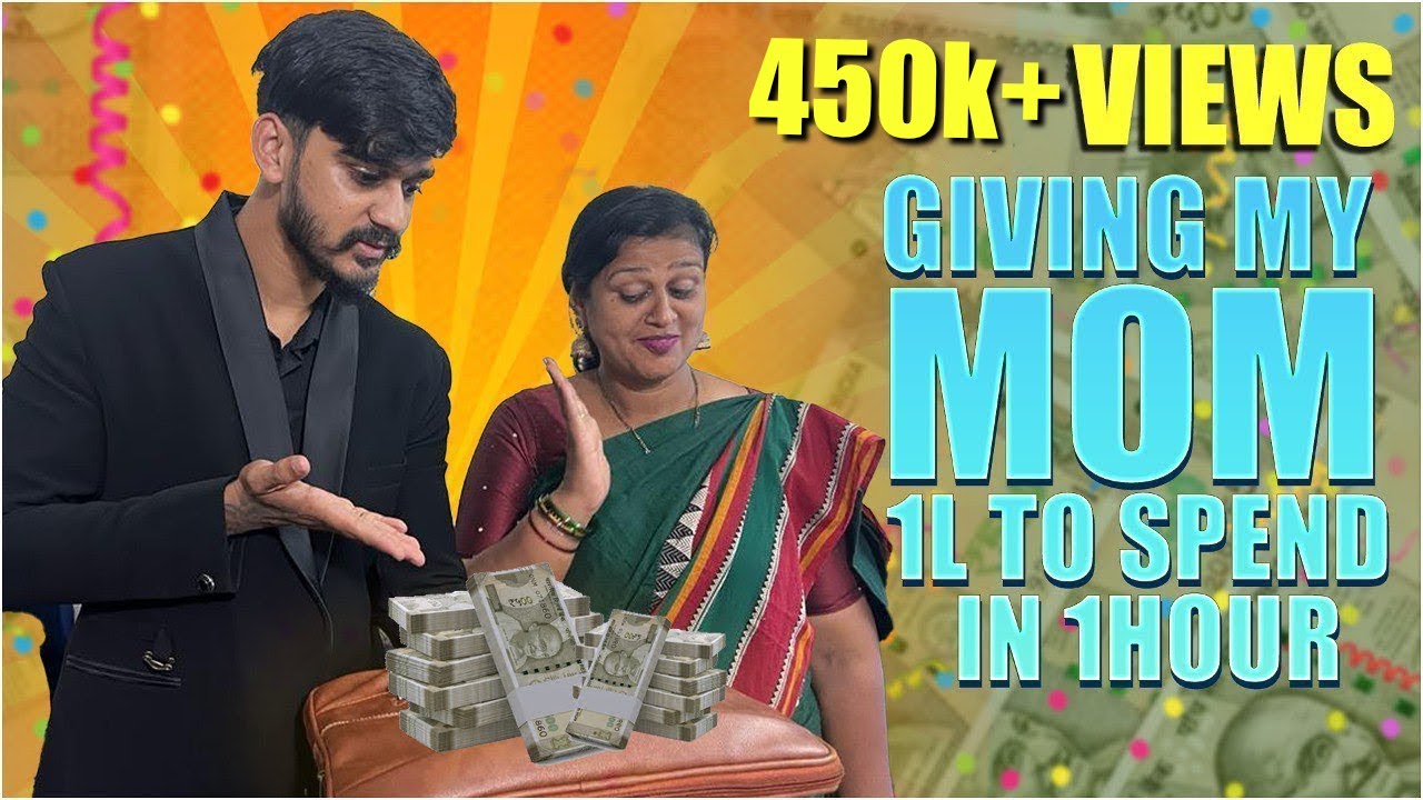 Giving my MOM 1,00,000 to spend in 1 Hour💰⏲️ | Samsameer_insta