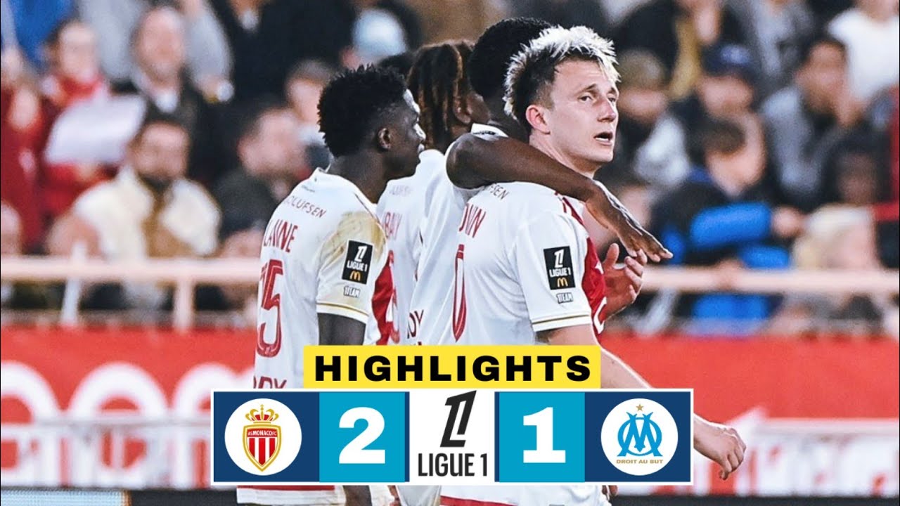 AS Monaco - Marseille 2-1 R&eacute;sum&eacute; | Folarin Balogun Goal | Ligue 1 Highlights | Aleksandr Golovin