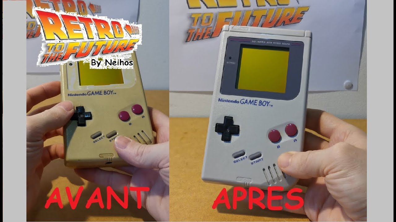 Démontage et nettoyage complet Game Boy première génération + technique pour déjaunir les plastiques