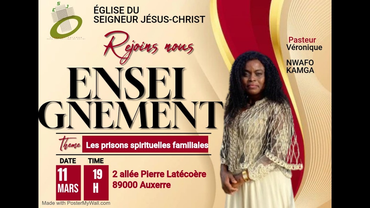 Enseignement : Les prisons spirituelles familiales avec Pasteur Véronique Nwafo Kamga