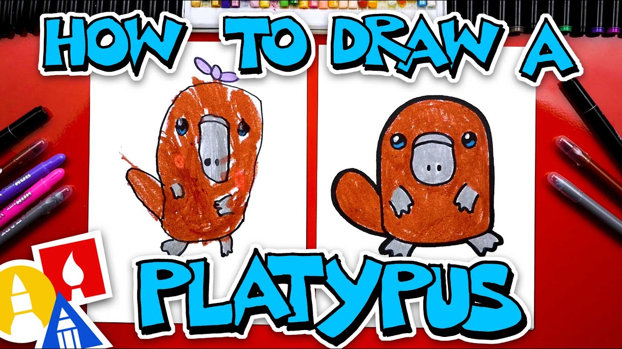 How To Draw A Cute Cartoon Platypus