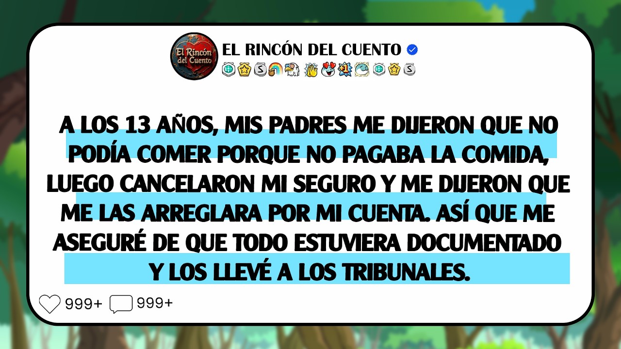 A los 13 años, mis padres dijeron que no podía comer porque no pagaba la comida …