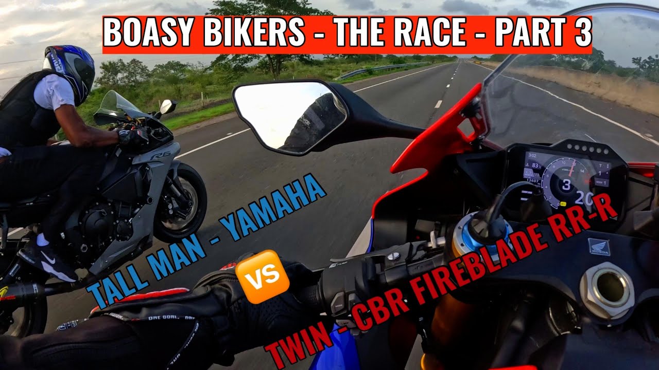 TALLMAN YAMAHA RACE BIKE VS THE BOASY BIKERS STOCK HONDA CBR FIREBLADE RR-R - THE RACE! - PART 3 !!!