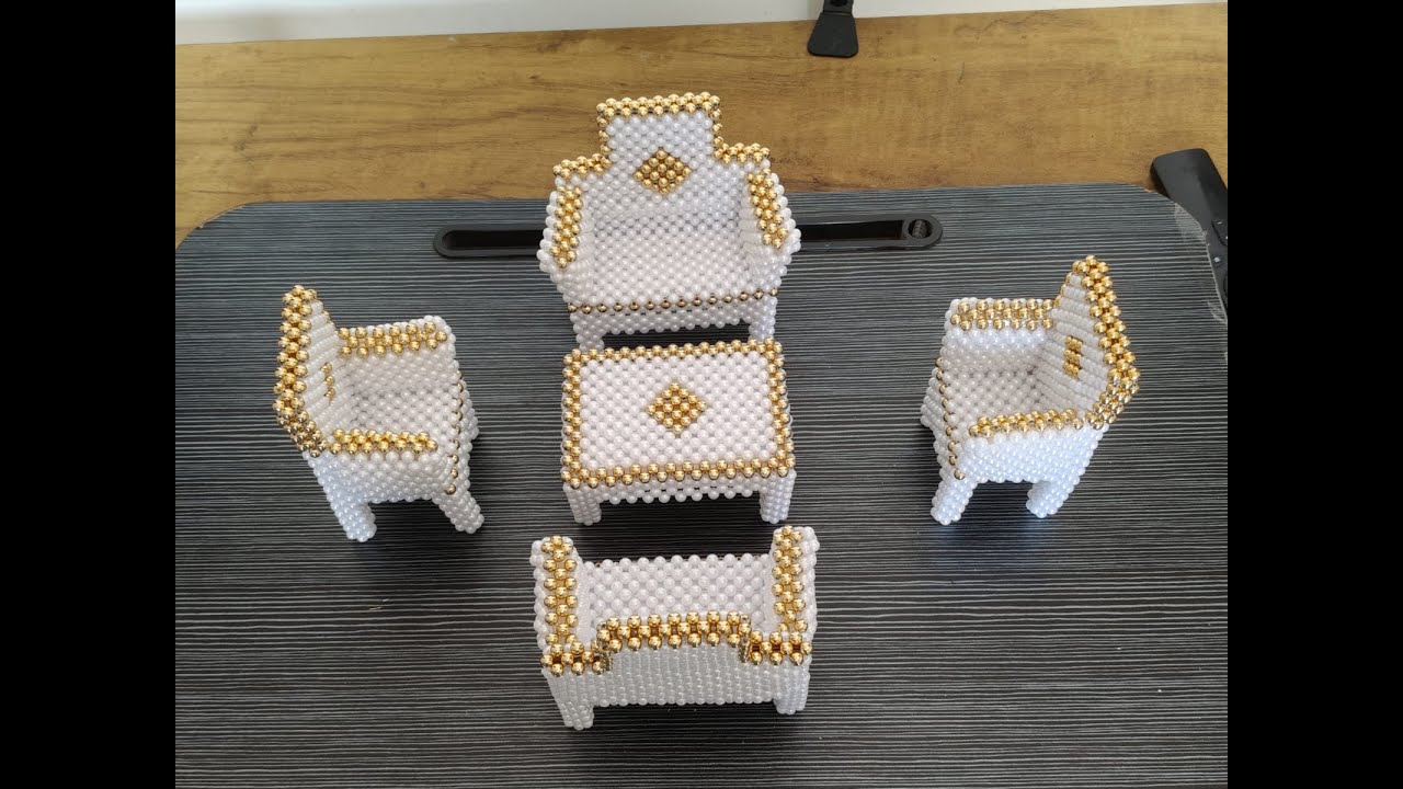 How to make beaded Sofa Set Part 1 | center table | 