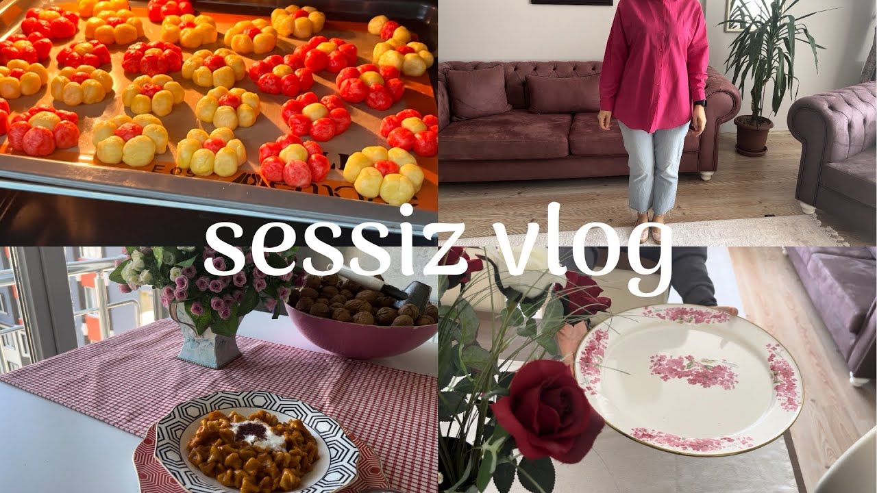Ev vlog | Çiçek kurabiye 🍪 market alışverişi-ev halleri  #vlog #tarif
