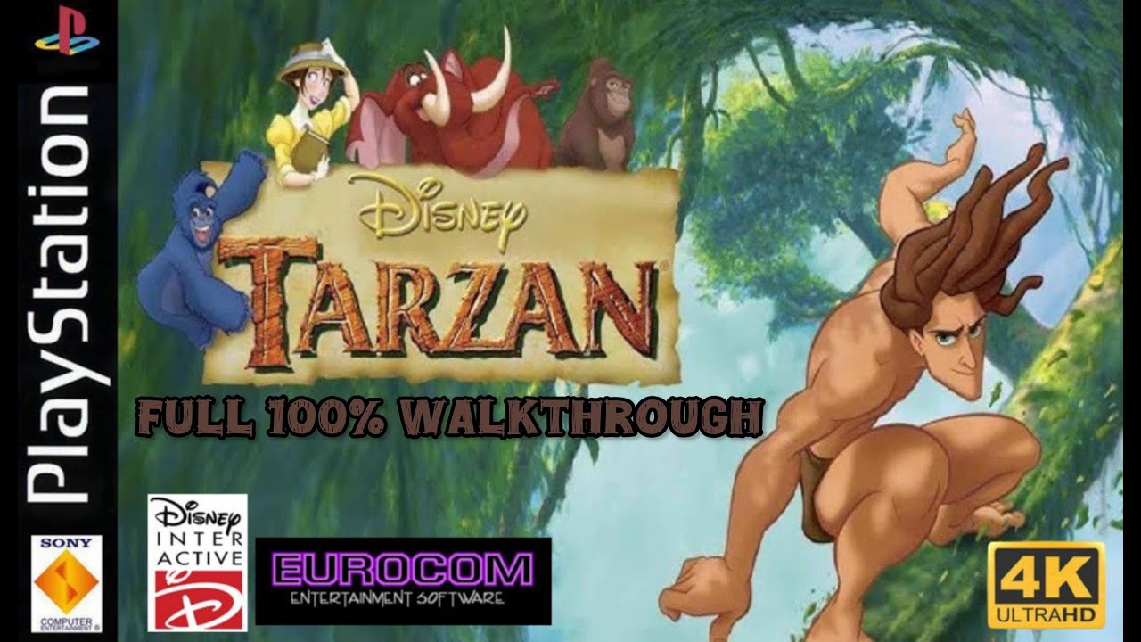 Disney's Tarzan [PS1] Full 100% Walkthrough - 4K60ᶠᵖˢ UHD