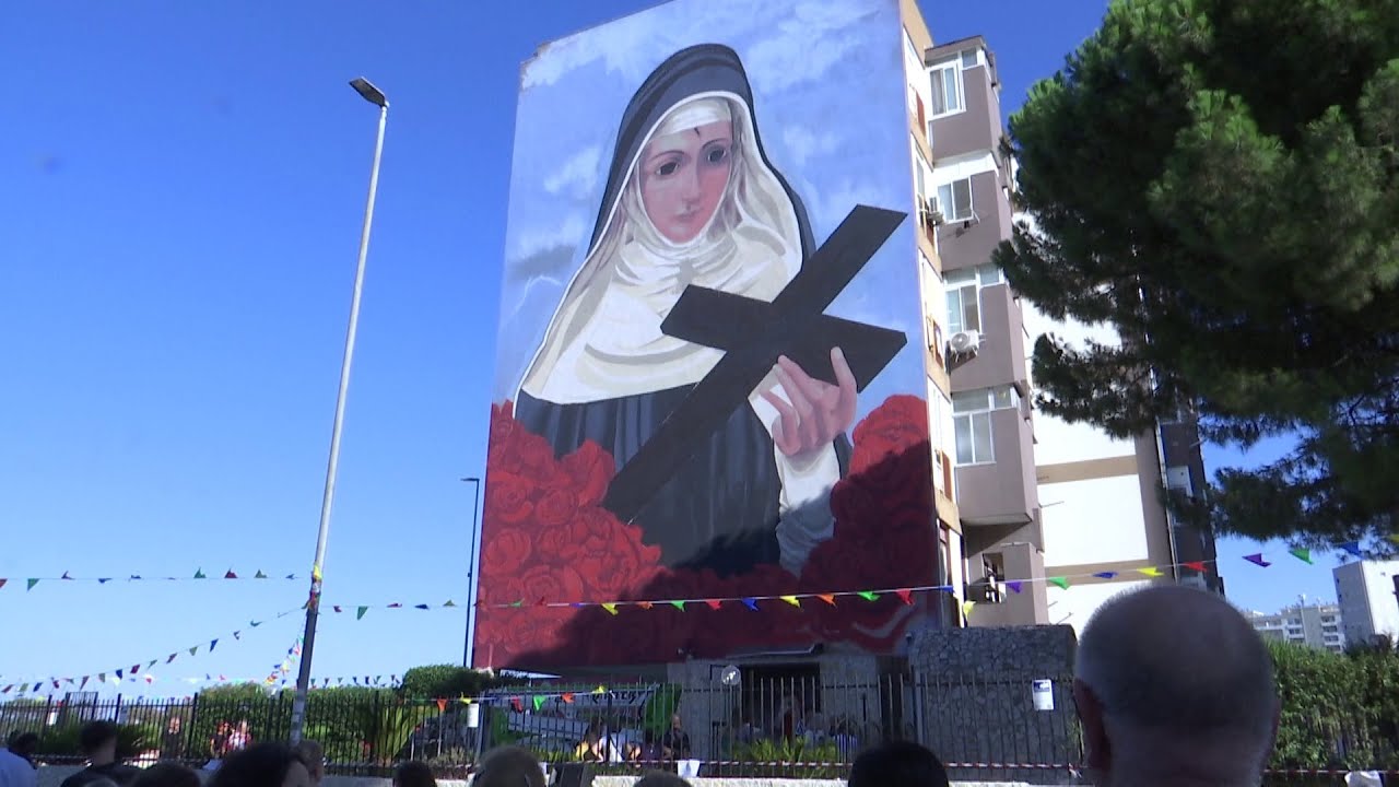 Inaugurazione murales Santa Rita nel quartiere San Paolo