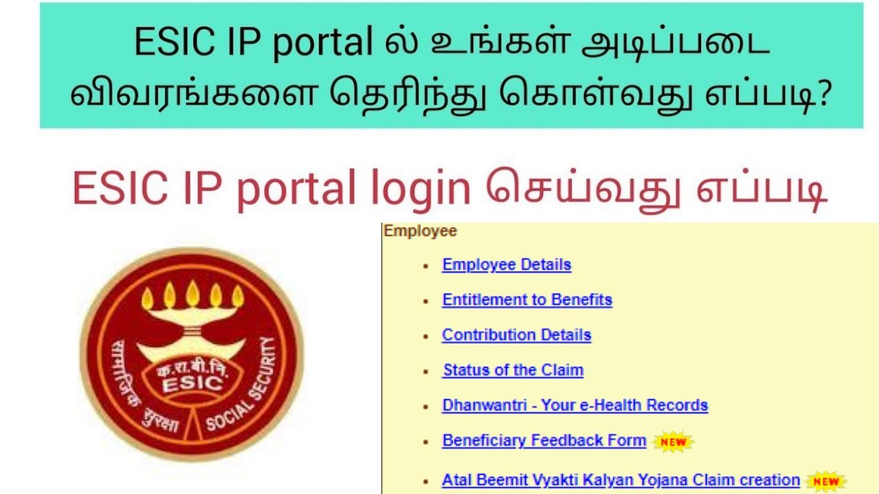 How to check ESI employee Basic Details Contribution Benefits details on ESIC online portal in Tamil