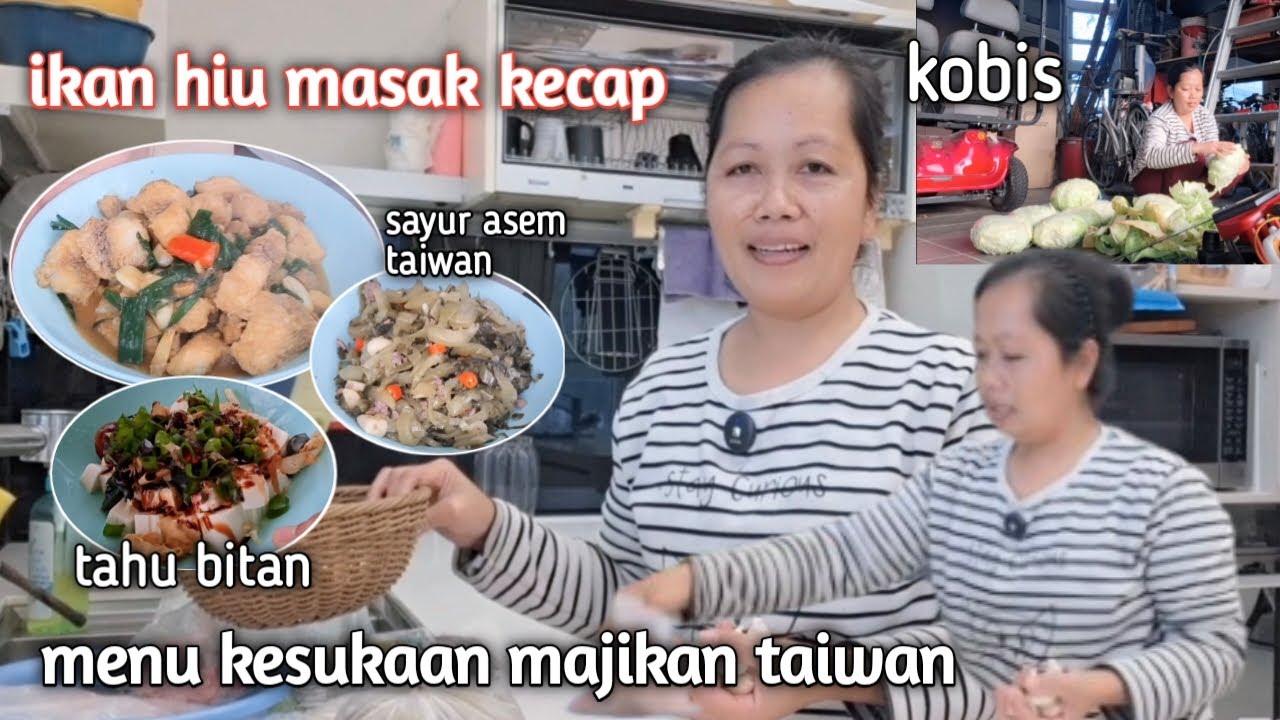 Masak ikan hiu⁉️di masak k3cap enak //menu taiwa ada ada aja#tkwtaiwan 