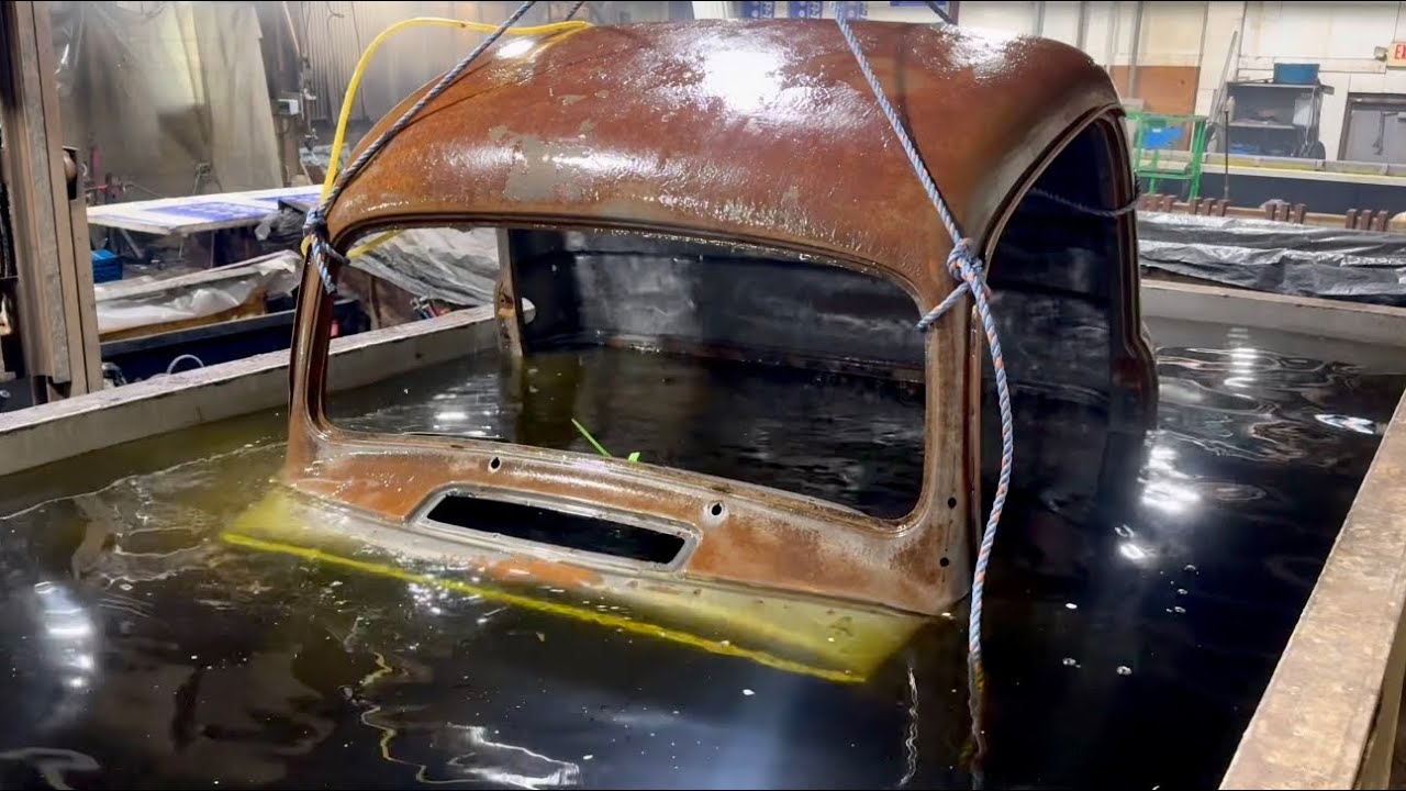 Chemical Dipping a 1950 Ford Truck Cab