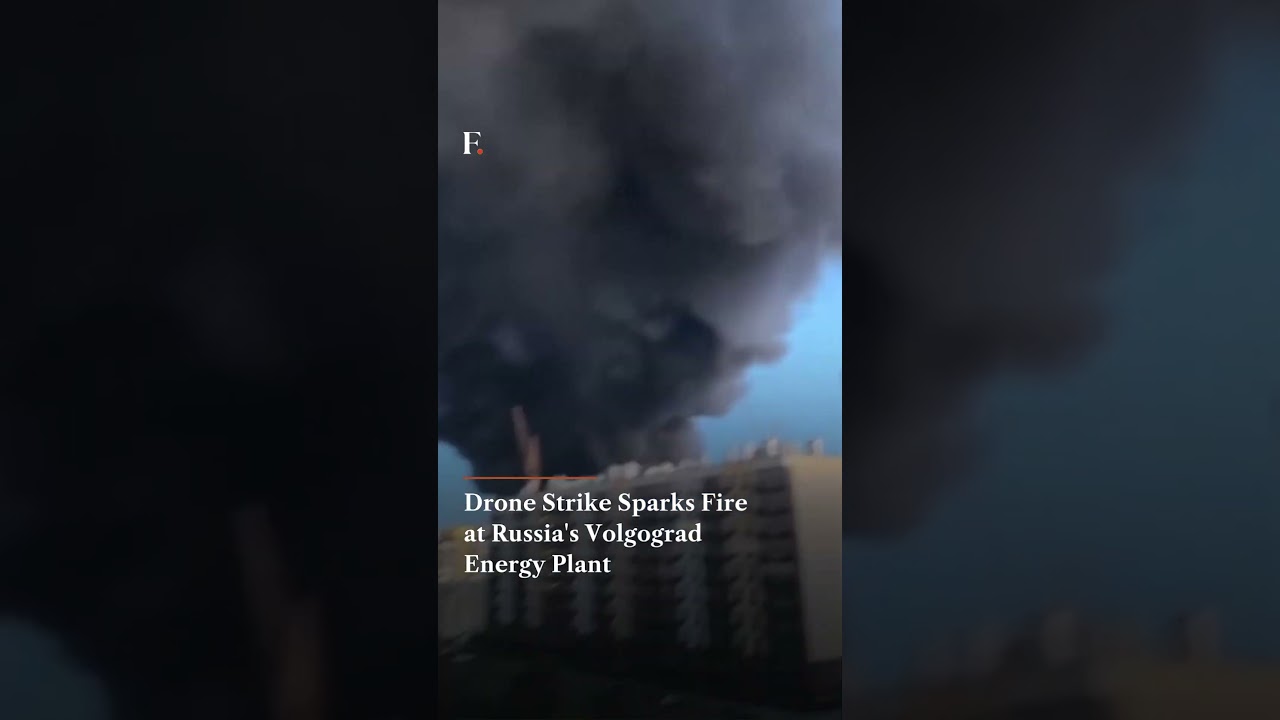 Drone Strike Sparks Fire at Russia's Volgograd Energy Plant | Firstpost News | N18G