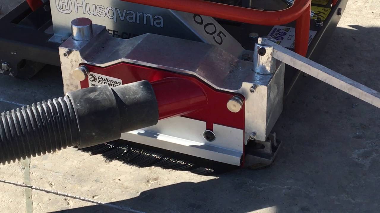 Ermator Dust Shield Paired with Husqvarna X-150 Walk-Behind Saw