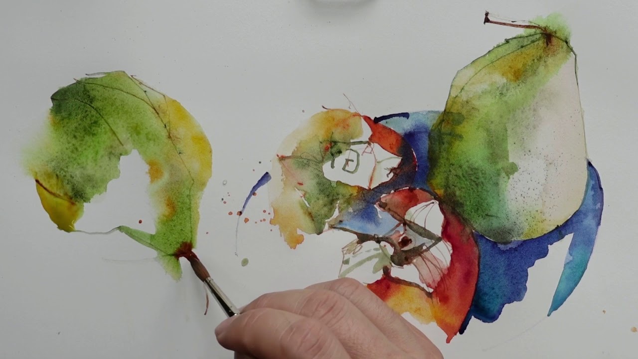 Painting pears & persimmons