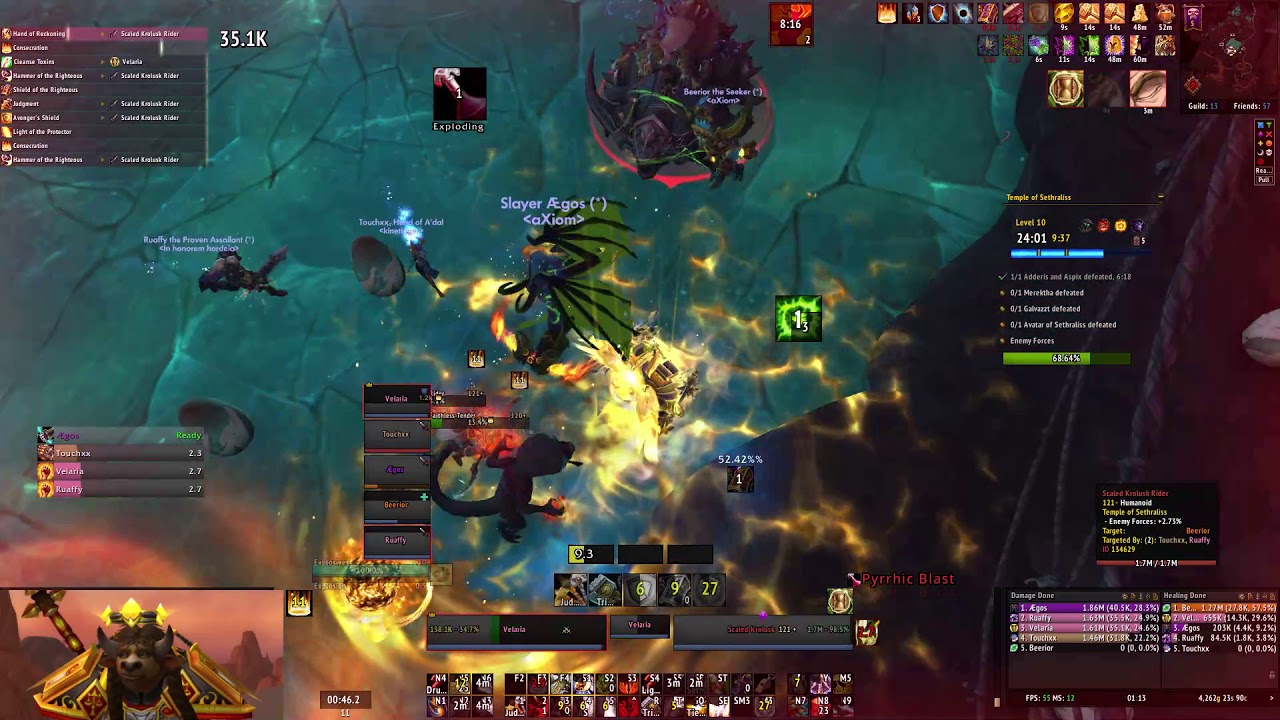 BfA Season 3 - Temple of Sethraliss +10 [+1] (Protection Paladin PoV)