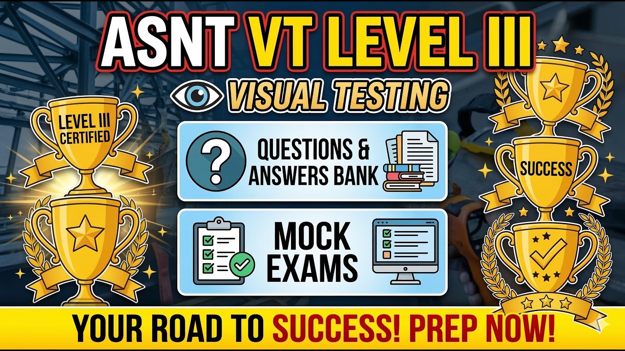 ASNT VT Level III Questions  Answers Bank & mock exams🏆🏆🏆