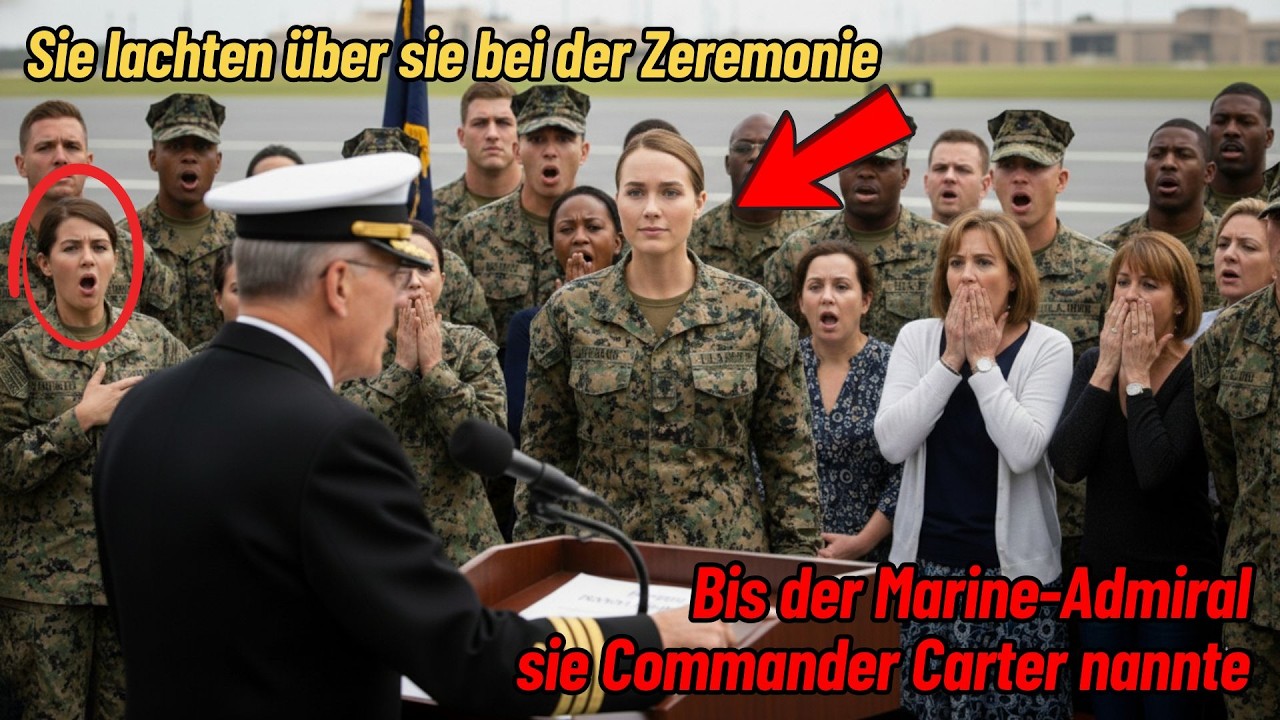Sie lachten über sie bei der Zeremonie – bis der Marine-Admiral sie Commander Carter nannte