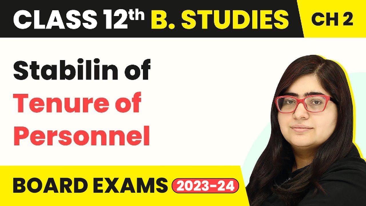 Stabilin of Tenure of Personnel - Principles of Management | Class 12 Business Studies Chapter 2