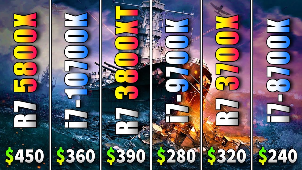 Ryzen 7 5800X vs Core i7 10700K vs Ryzen 7 3800XT vs Core i7 9700K vs Ryzen 7 3700X vs Core i7 8700K