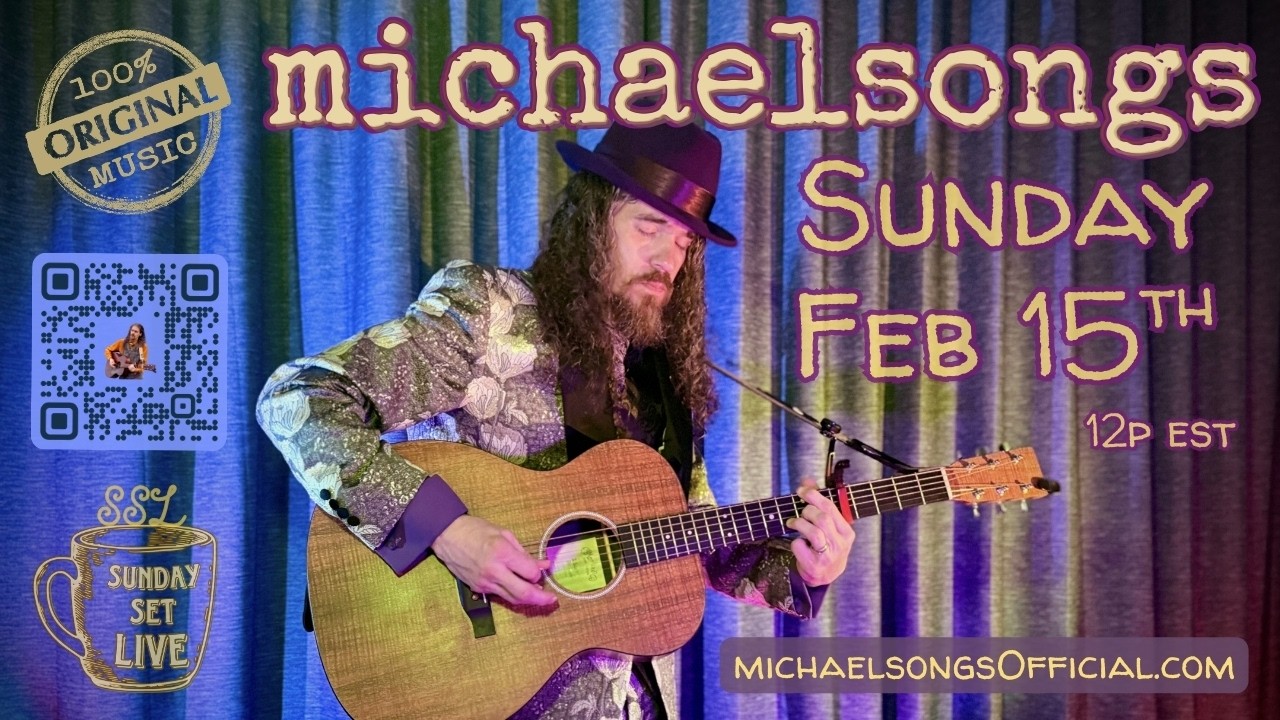 LIVE original music by michaelsongs - Sunday Set Live: Feb 15, 2026, 12p eastern