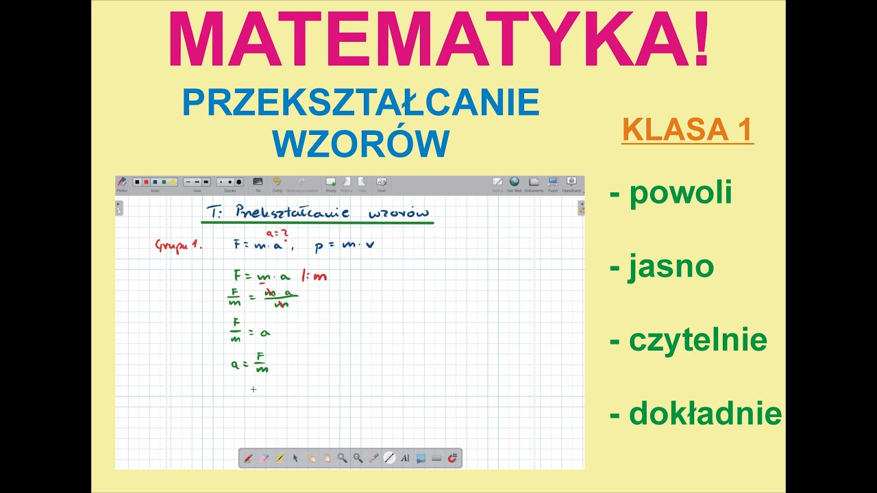 Przekształcanie wzorów