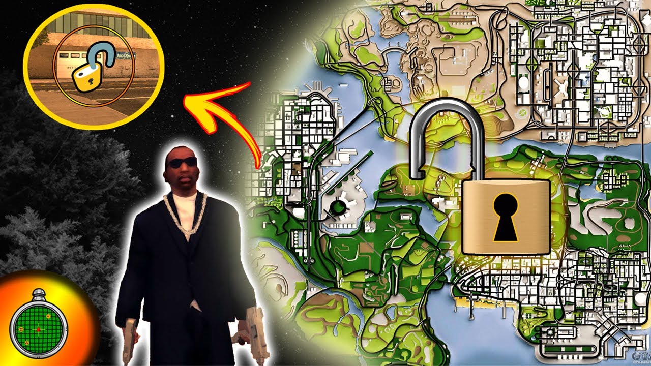 Como Desbloquear Todo o Mapa de GTA SAN ANDREAS PC Sem Fazer Missões!!!