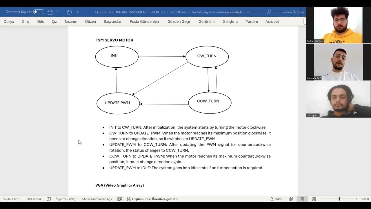 BASYS3 FPGA Ultrasonic RADAR Implementation VHDL Project