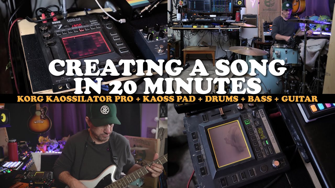 ANY GOOD? | KORG Kaossilator Pro, Koass Pad (KP3), Live Drums, Bass and Guitar | 20 Minute Challenge