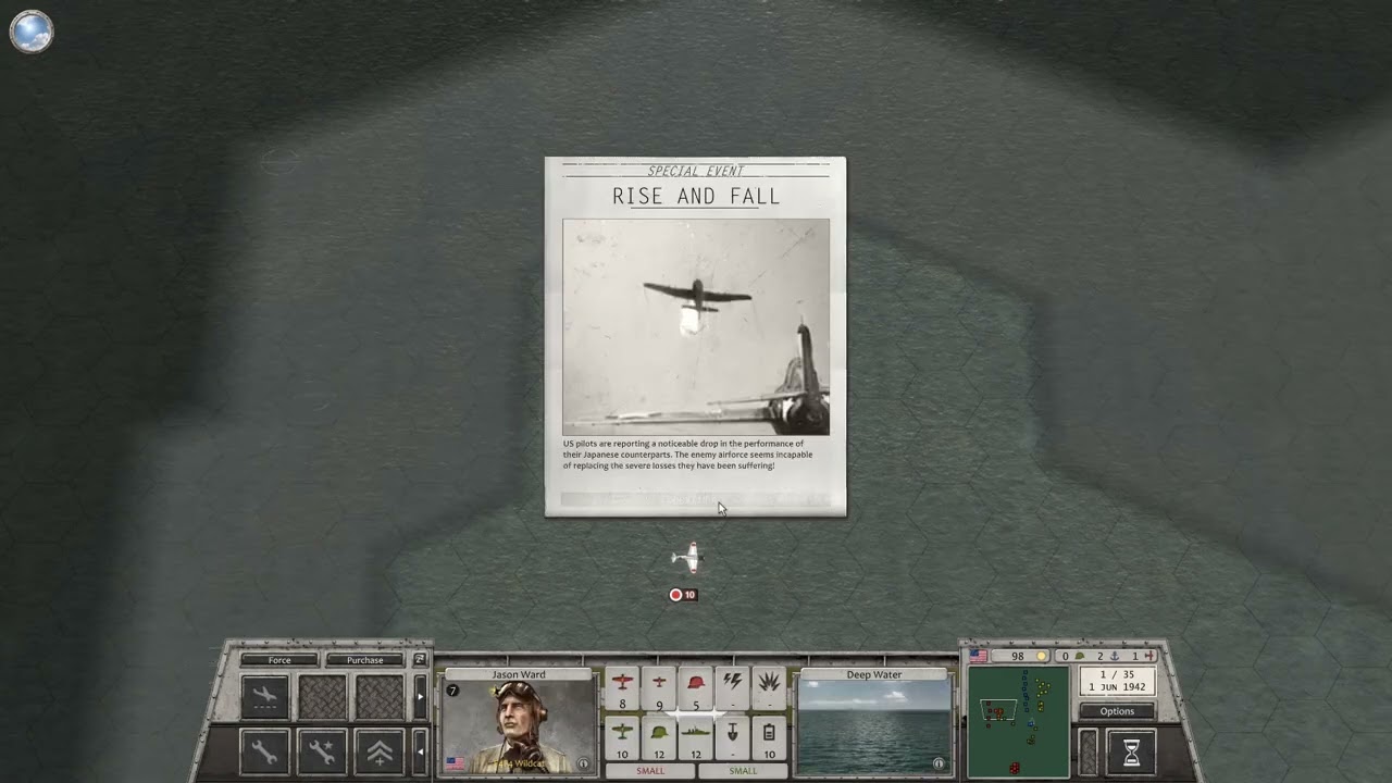 Order Of Battle Pacific. Replay of Midway. Captain difficulty.