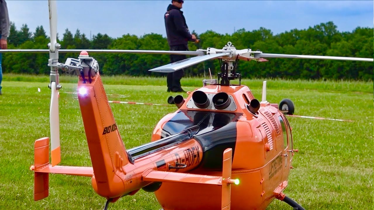 THIS BRAND NEW RC BO-105 IS AMAZING DAETAILED -  FLIGHT DEMONSTRATION
