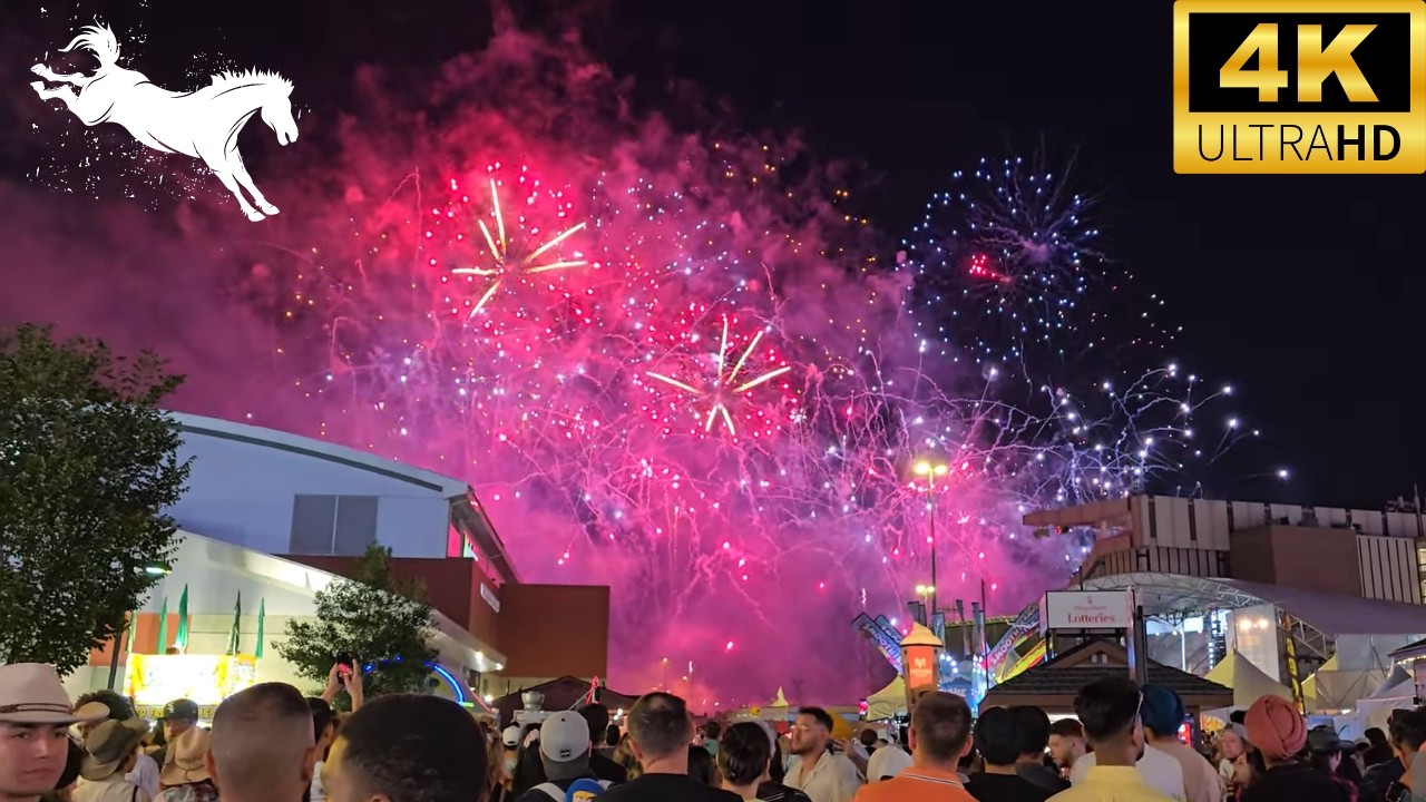 Calgary Stampede at Night 4K Walking Tour