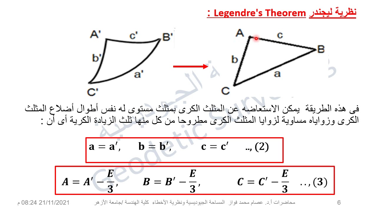 المثلثات الكرية  Spherical Triangles