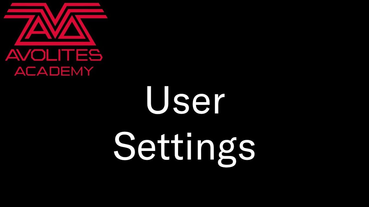 User settings
