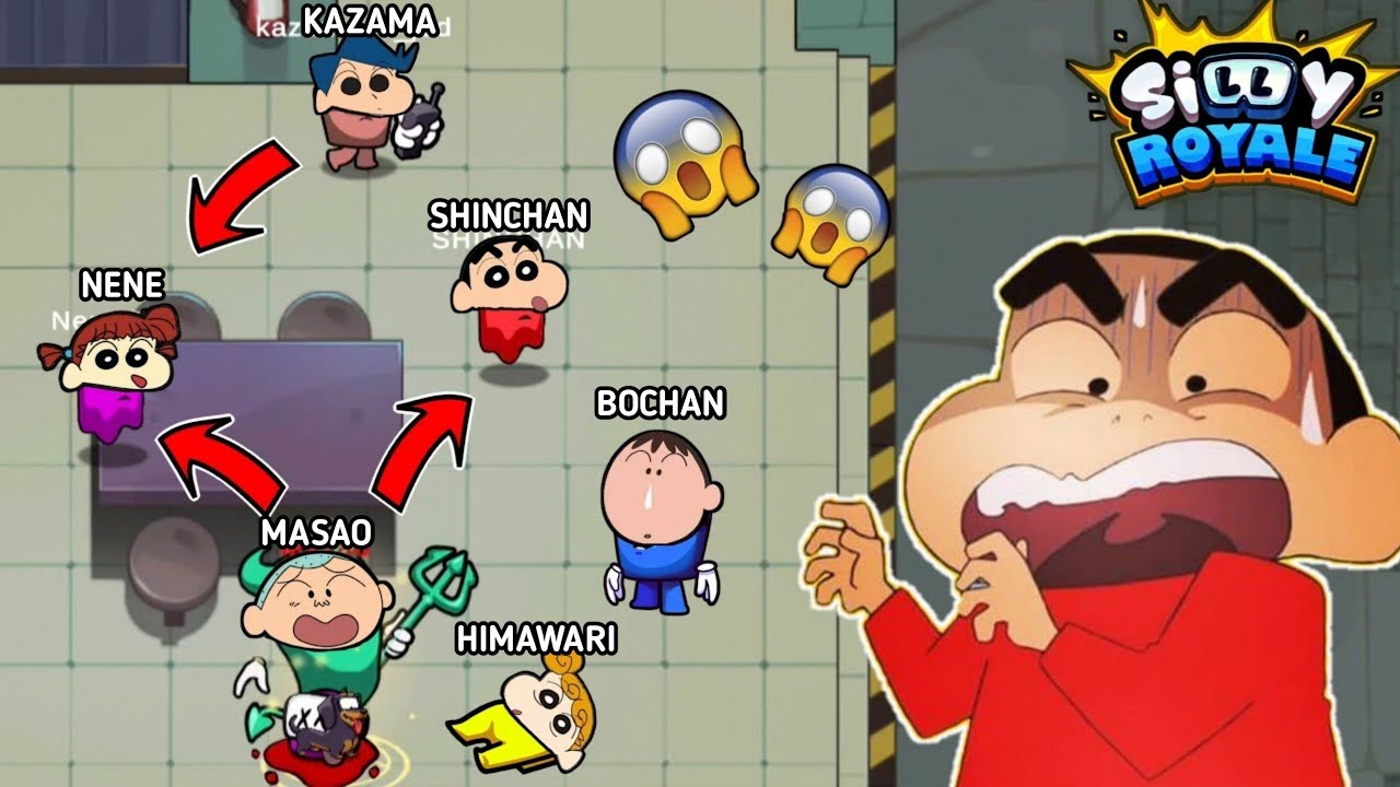 Shinchan and his friends playing hide and seek in prison of silly royale 😱🔥 | shinchan among us 😂