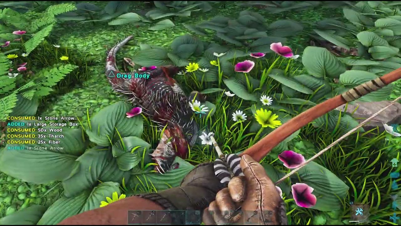 Day 4. Episode 4. Of the Ark survival evolved. 100 day series. Storage room.