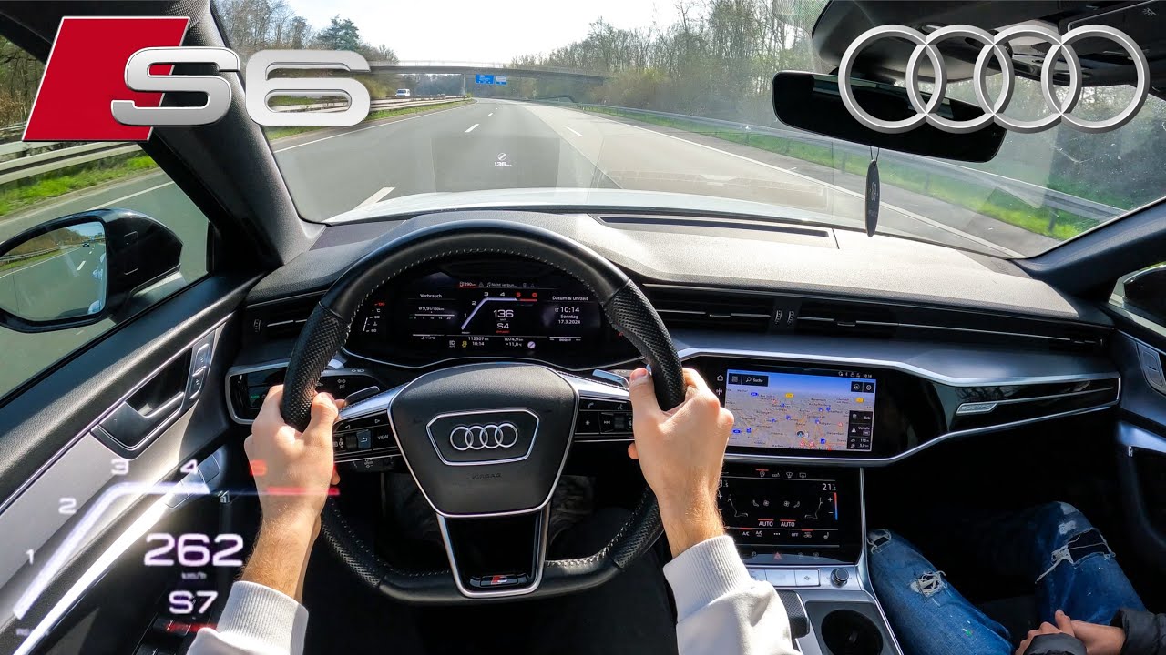 Audi S6 C8 Avant 3.0 TDI 344HP TOP SPEED POV DRIVE ON AUTOBAHN