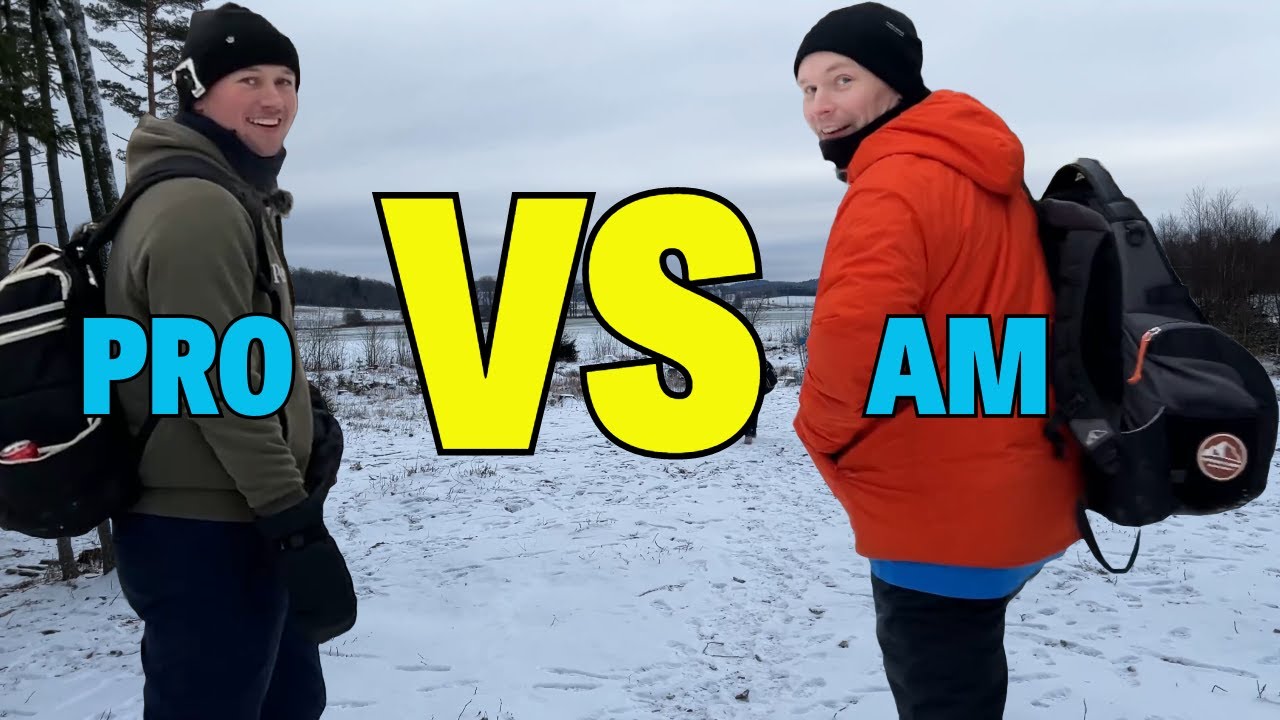 Amatør (Discgolferen) vs Pro (Markus Fjørtoft) på Hestehagen disc golf i Tønsberg!