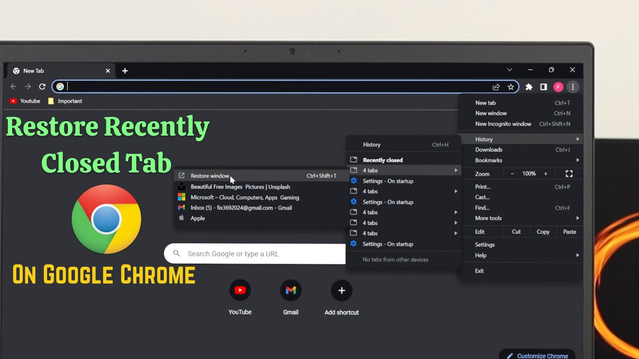 Google Chrome: How to Recover Your Lost Tabs! [Restore Closed Tabs]