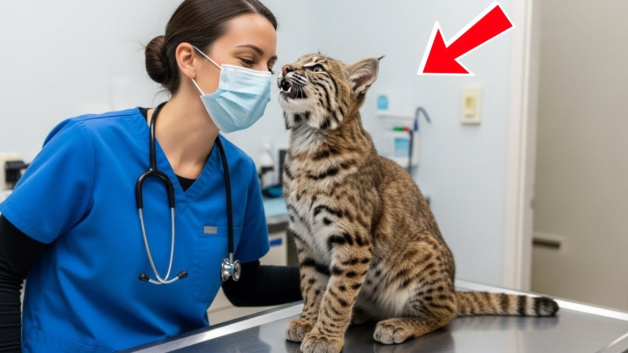 The Vet Couldn’t Stop Laughing When This Bobcat Started Sweet-talking Her!