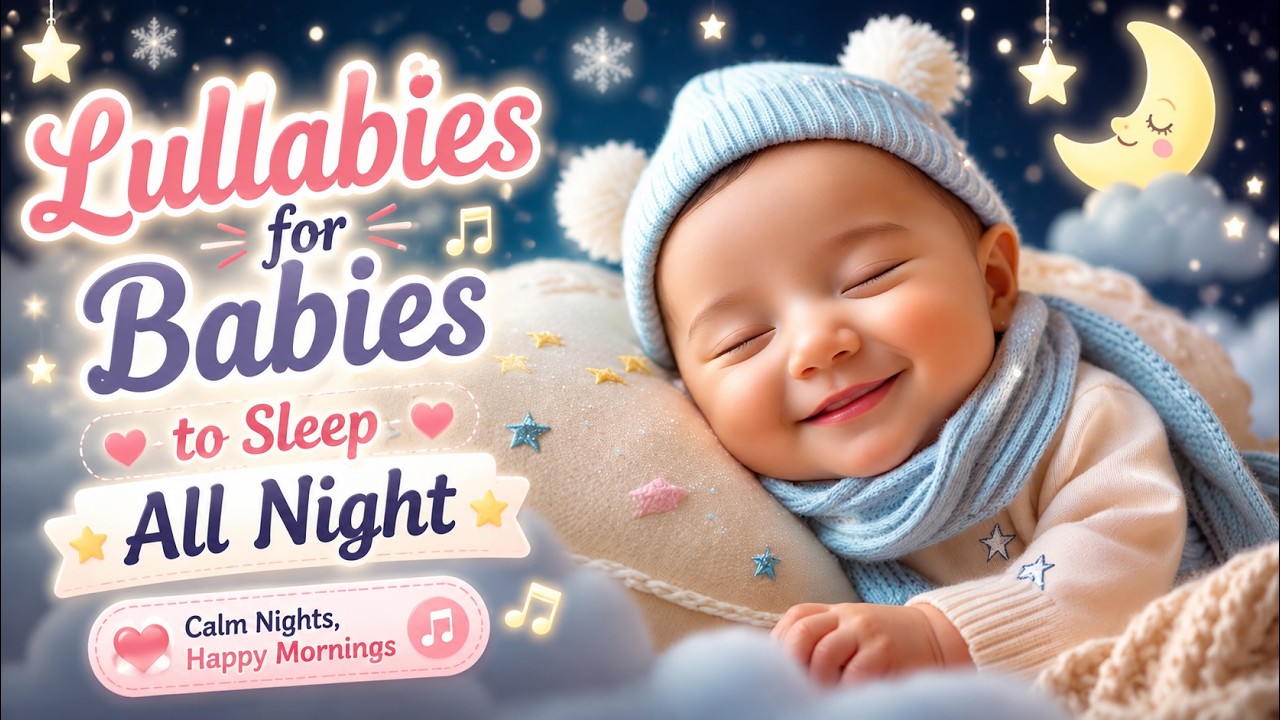 Lullabies for Babies to Sleep All Night 🌙 | Gentle 1‑Hour Sleep Music for Newborns & Toddlers