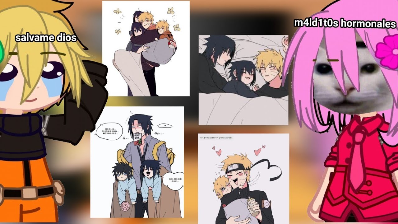 el equipo 7🍡 (-kakashi) reacciona a la familia uchiha uzumaki || 🍥sasunaru || gacha club 🐺